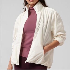 Athleta Sightseer Lace Jacket Ivory XL‎